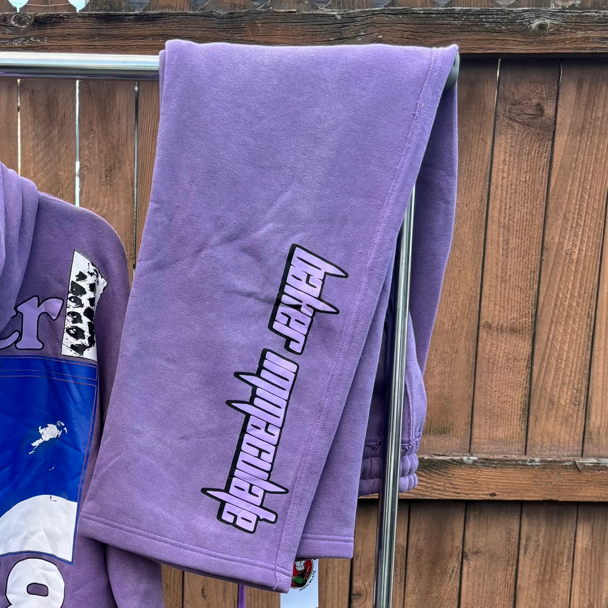 PURPLE "BAKER IMMAC WORLDWIDE" SWEATPANTS