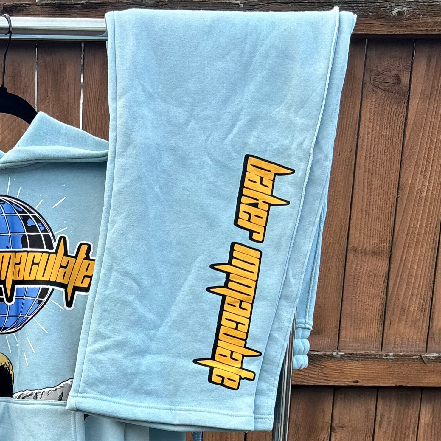 SKY BLUE "BAKER IMMAC WORLDWIDE" SWEATPANTS