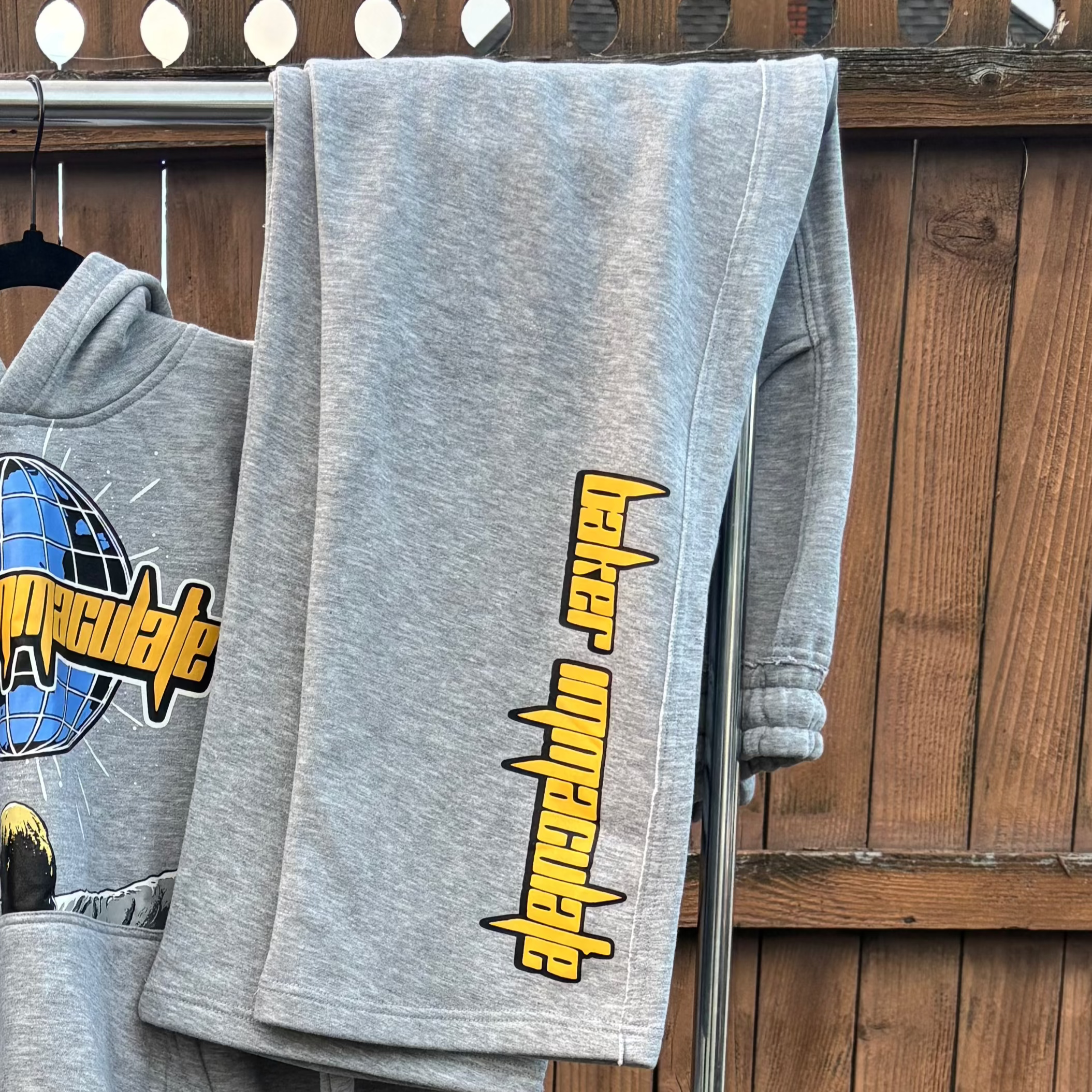 LITE GREY "BAKER IMMAC WORLDWIDE" SWEATPANTS