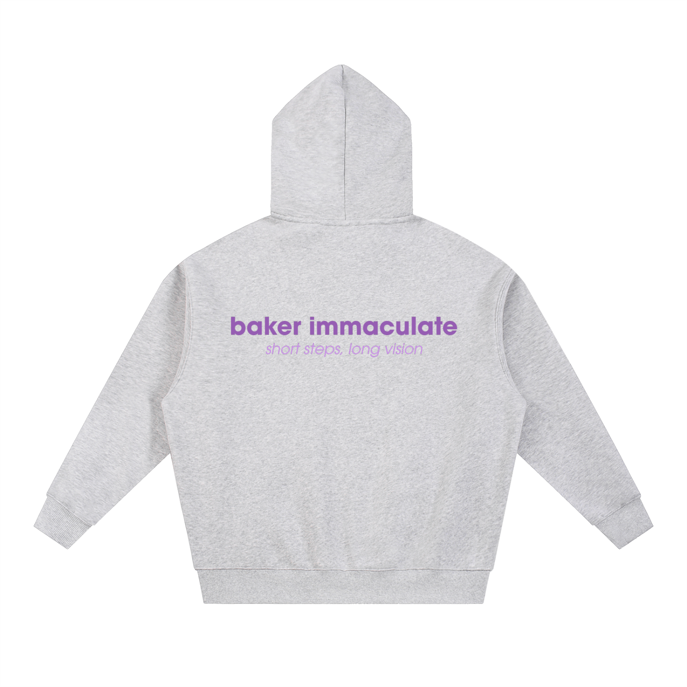 "LESS" Purple Boxy Hoodie