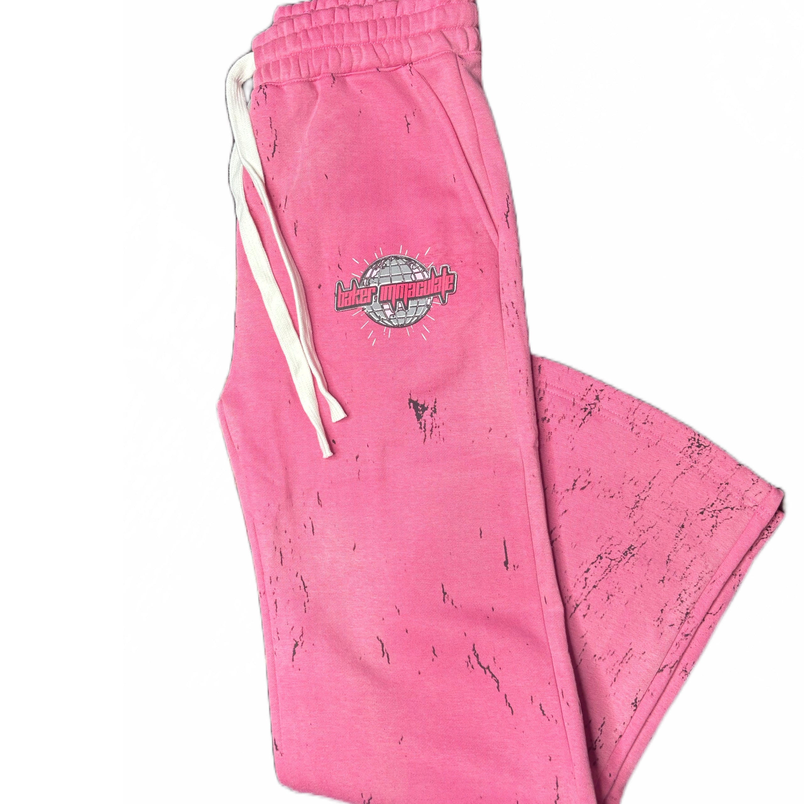 PINK "BAKER IMMAC WORLDWIDE" SWEATPANTS