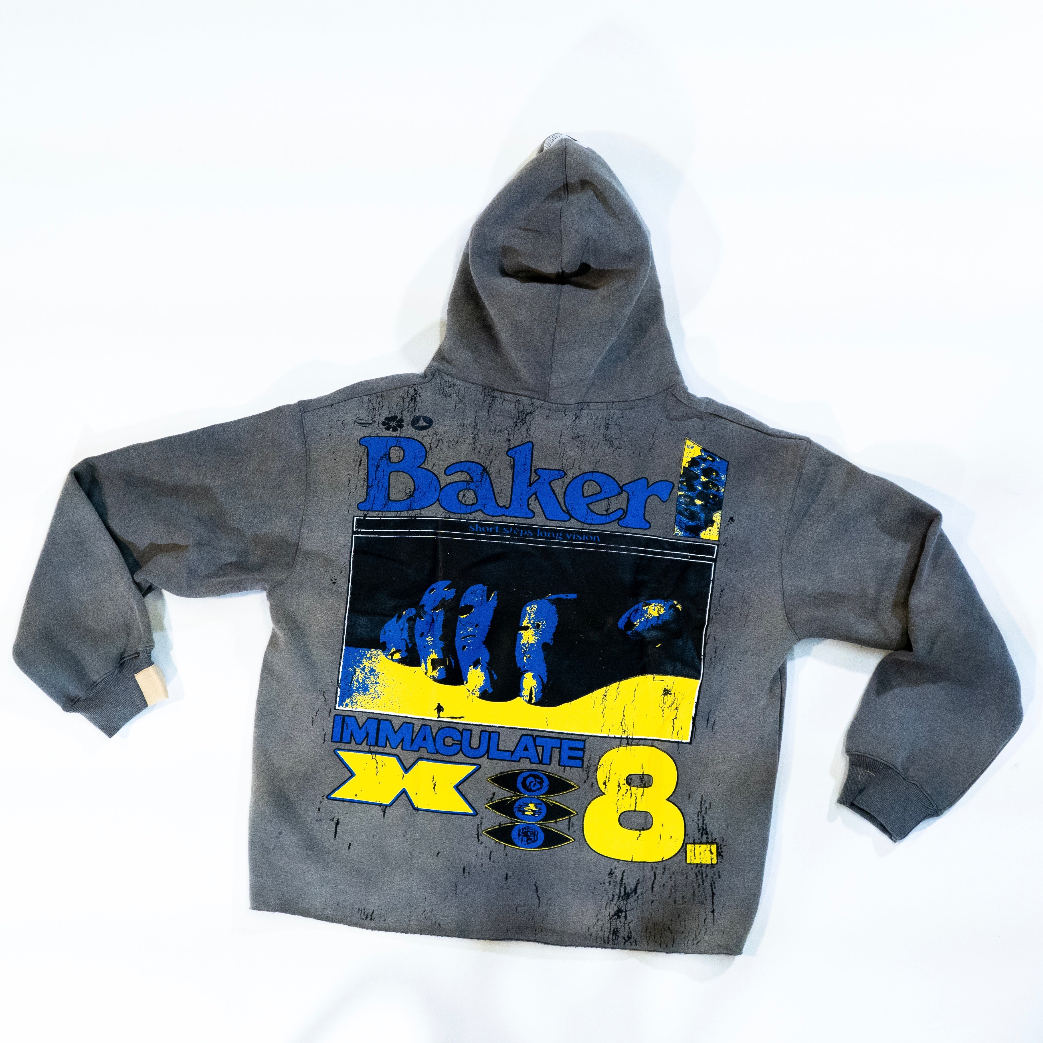 GREY "BAKER IMMAC WORLDWIDE" HOODIE